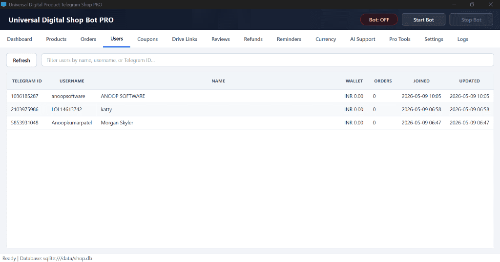 Universal Digital Shop Bot PRO - 1 Month screenshot 3