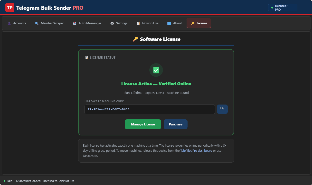Telegram Bulk Sender PRO - 1 Month screenshot 7