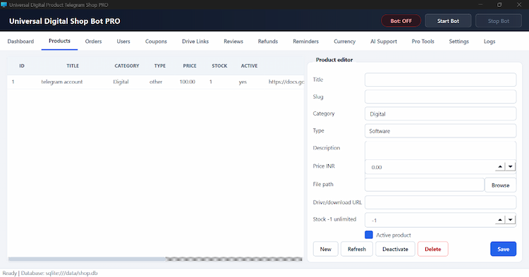 Universal Shop Bot PRO screenshot