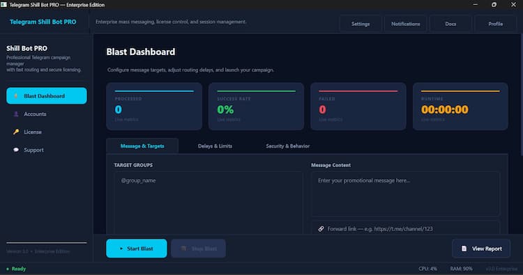 Telegram Shill Bot PRO screenshot